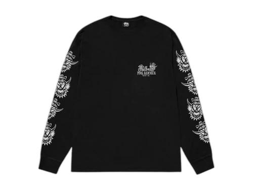 Stussy Witch Doctor Pigment Dyed L/S Tee Black