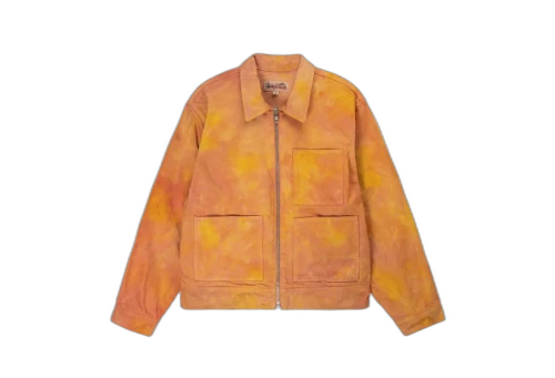 Stussy Wonderland Hand-Dyed Work Jacket Yellow/Pink (FW22)