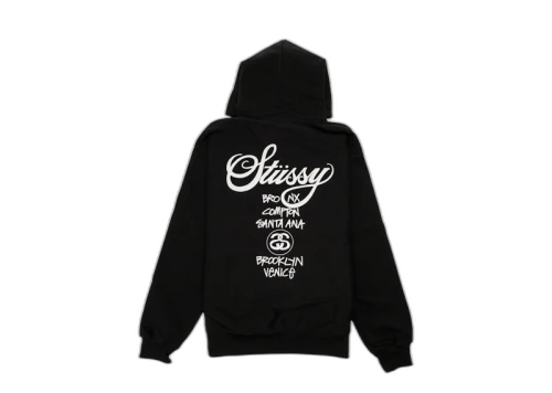 Stussy World Tour Hoodie Black