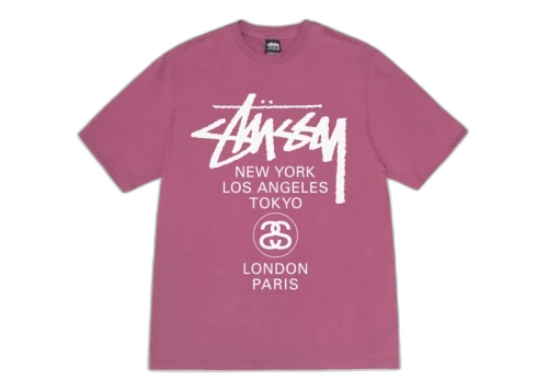 Stussy World Tour T-shirt Berry