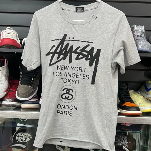 Stüssy World Tour T-Shirt Grey