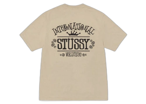Stussy Worldwide Pigment Dyed Tee Khaki