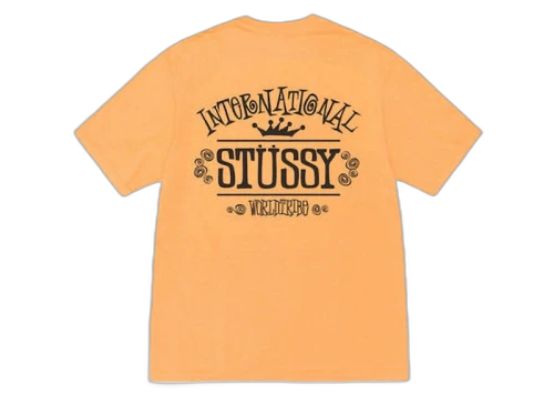 Stussy Worldwide Pigment Dyed Tee Orange