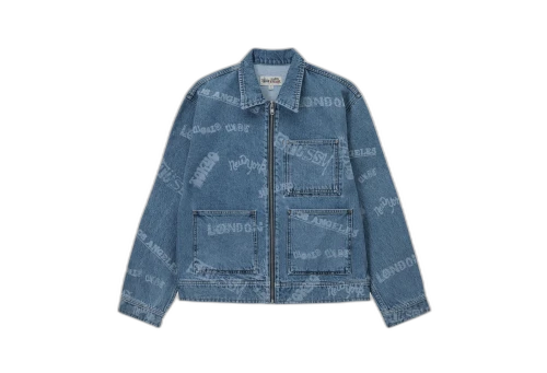 Stussy Worldwide Zip Work Jacket Stone Wash (SS23)