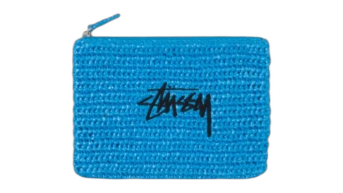 Stussy Woven Zip Pouch Blue