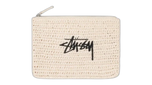 Stussy Woven Zip Pouch Ivory