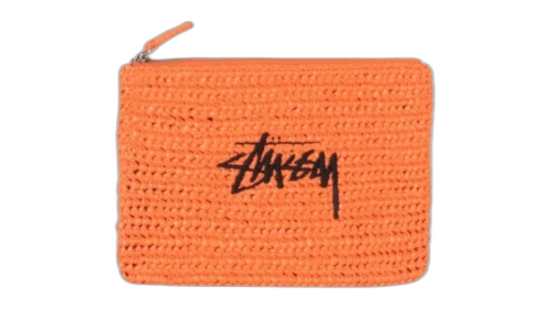 Stussy Woven Zip Pouch Orange