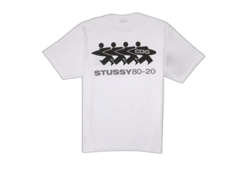 Stussy x CDG Surfman T-shirt White