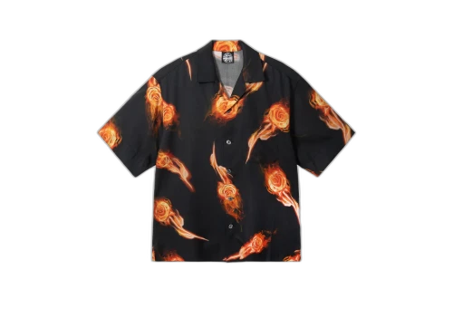 Stussy x Dries Van Noten Flame Rose Shirt Black (FW22)