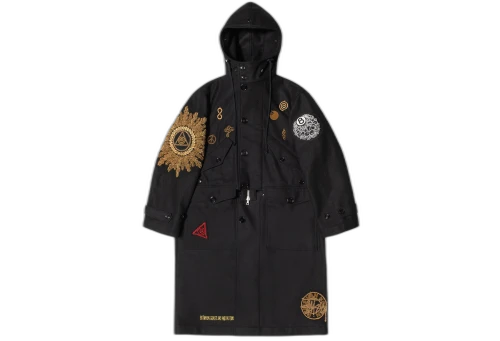 Stussy x Dries Van Noten Wool-Blend Military Parka Black (FW22)