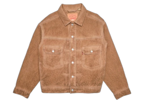 Stussy x Levi's Dyed Jacquard Jacket Brown