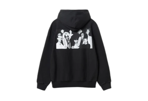 Stussy x Martine Rose Collage Pigment Dyed Hoodie Black (SS23)