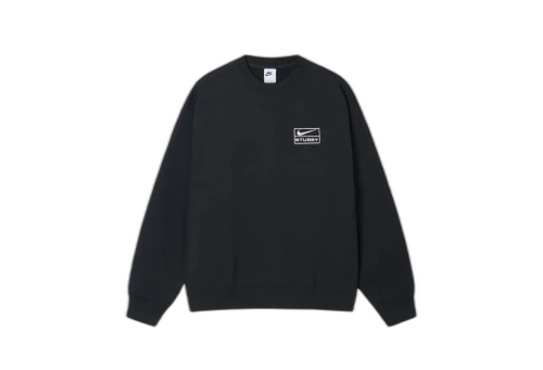 Stussy x Nike Acid Wash Fleece Crew Black (SS23)