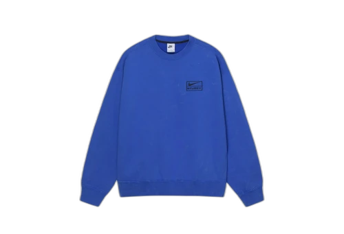 Stussy x Nike Acid Wash Fleece Crew Blue (SS23)