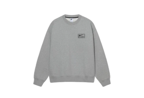 Stussy x Nike Acid Wash Fleece Crew Dark Heather Grey (SS23)