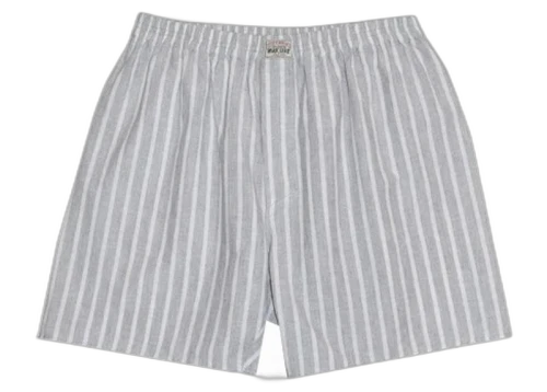 Stussy x Our Legacy Boxer Short Grey/White Melange Stripe