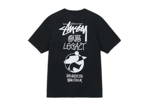 Stussy x Our Legacy Surfman 2 Pigment Dyed Tee Black