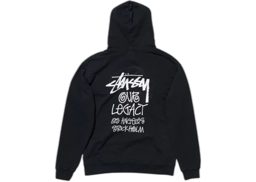 Stussy x Our Legacy Surfman Pig. Dyed Hoodie Blue OD Black