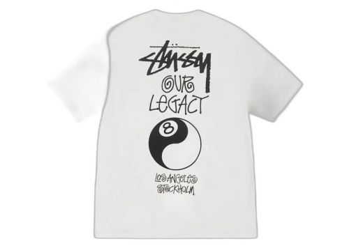 Stussy x Our Legacy Work Shop 8 Ball Yin Yang Pigment Dyed Tee Natural
