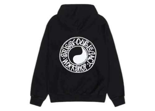 Stussy x Our Legacy Work Shop Buana Pigment Dyed Hoodie Black