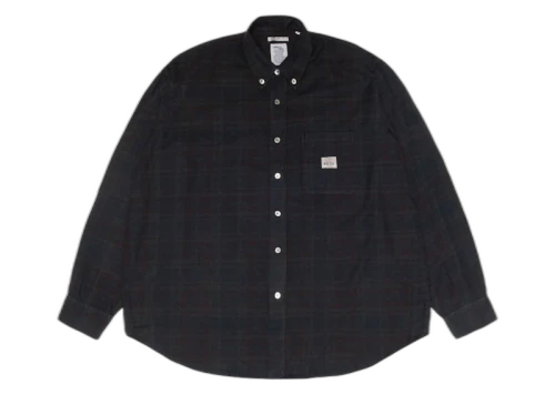 Stussy x Our Legacy Work Shop Check Shirt Overdyed Navy Check