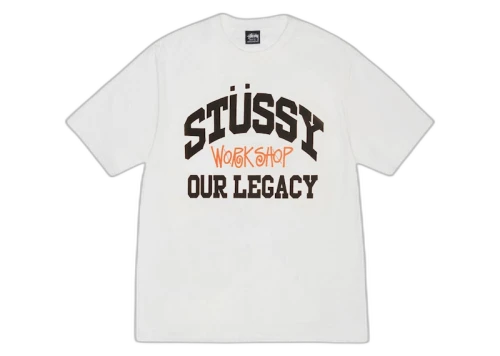 Stussy x Our Legacy Work Shop Collegiate Pigment Dyed Tee Natural