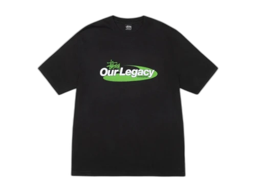Stussy x Our Legacy Work Shop Swirl Pigment Dyed Tee Black
