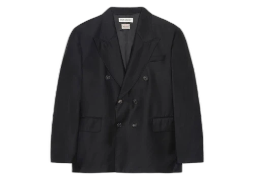 Stussy x Our Legacy Work Shop Unconstructed Double-Breasted Blazer Shadow Grey Wool