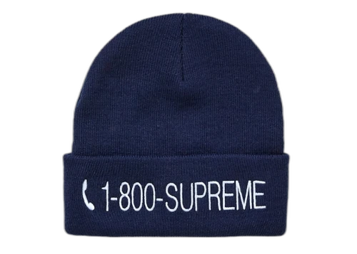 Supreme 1-800 Beanie Navy