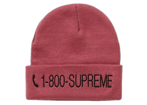 Supreme 1-800 Beanie Dusty Magenta