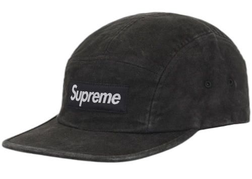 Supreme 2-Tone Moleskin Camp Cap Black