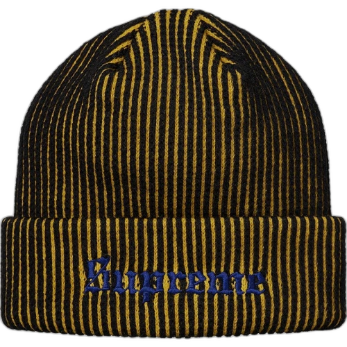 Supreme 2-Tone Rib Beanie Mustard