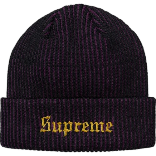 Supreme 2-Tone Rib Beanie Purple