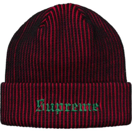 Supreme 2-Tone Rib Beanie Red