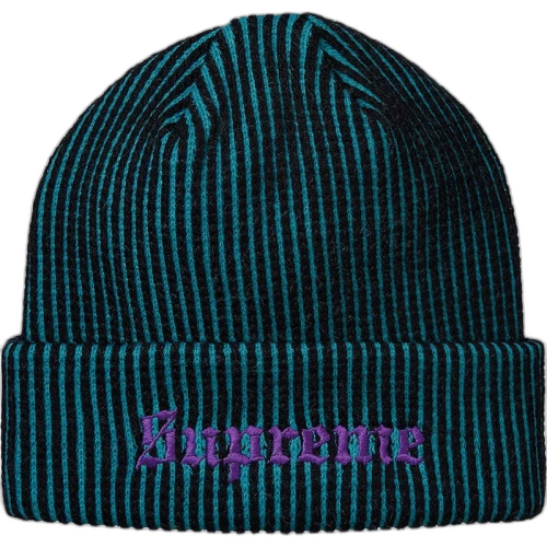 Supreme 2-Tone Rib Beanie Teal