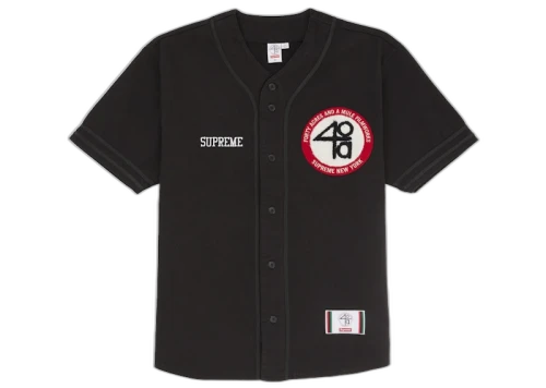 Supreme 40 Acres Twill Baseball Jersey Black