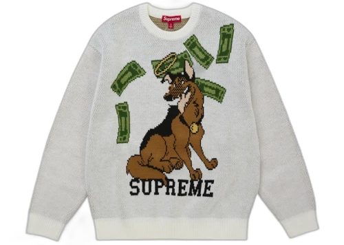 Supreme All Dogs Go To Heaven Sweater White