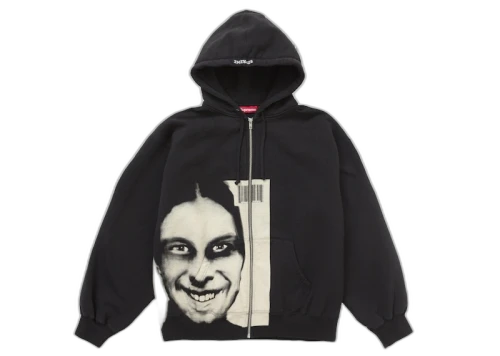 Supreme Aphex Twin Zip Up Hooded Sweatshirt Black