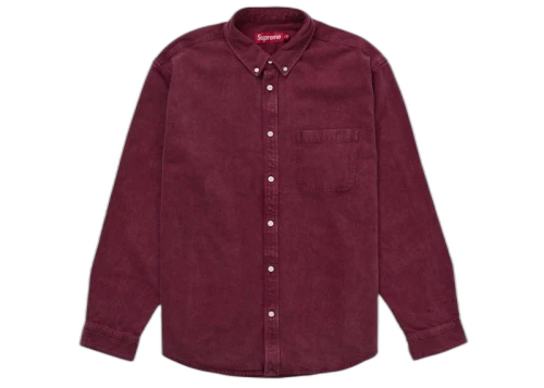 Supreme Applique Denim Shirt Red