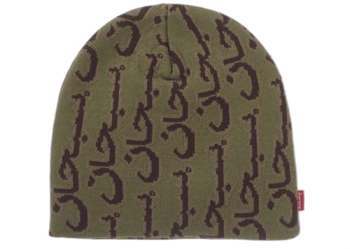 Supreme Arabic Jacquard Beanie Green