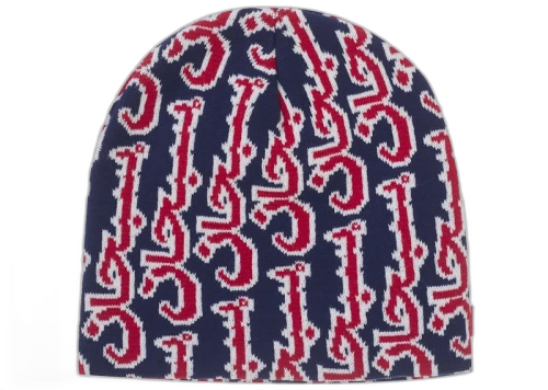 Supreme Arabic Jacquard Beanie Navy
