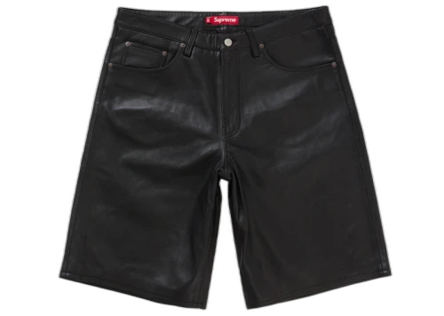 Supreme Baggy Leather Short (SS25) Black