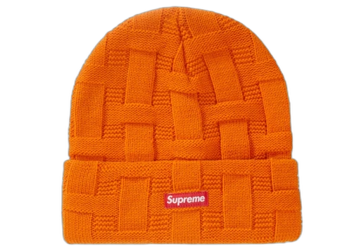 Supreme Basket Weave Beanie Orange