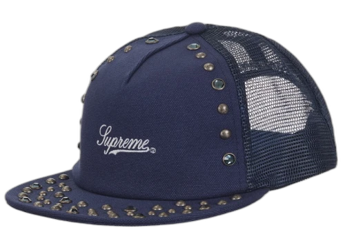 Supreme b.b. Simon Studded Mesh Back 5-Panel Navy