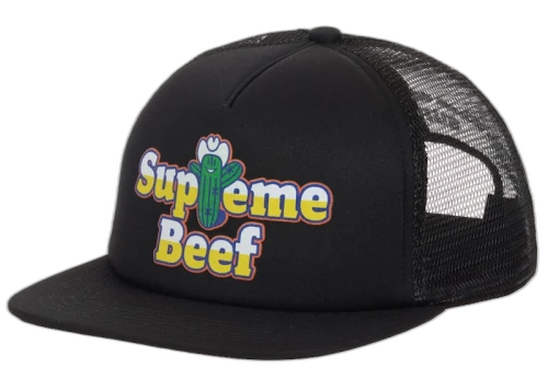 Supreme Beef Mesh Back 5-Panel Black