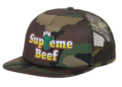 Supreme Beef Mesh Back 5-Panel Woodland Camo