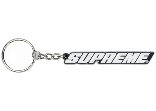 Supreme Bevel Logo Keychain Black