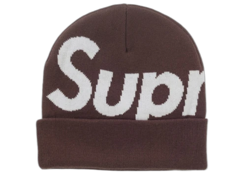 Supreme Big Logo Beanie (FW25) Brown