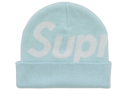 Supreme Big Logo Beanie (FW25) Light Blue