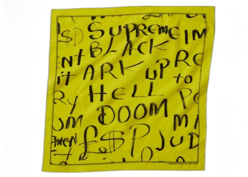 Supreme Black Ark Bandana Fluorescent Yellow